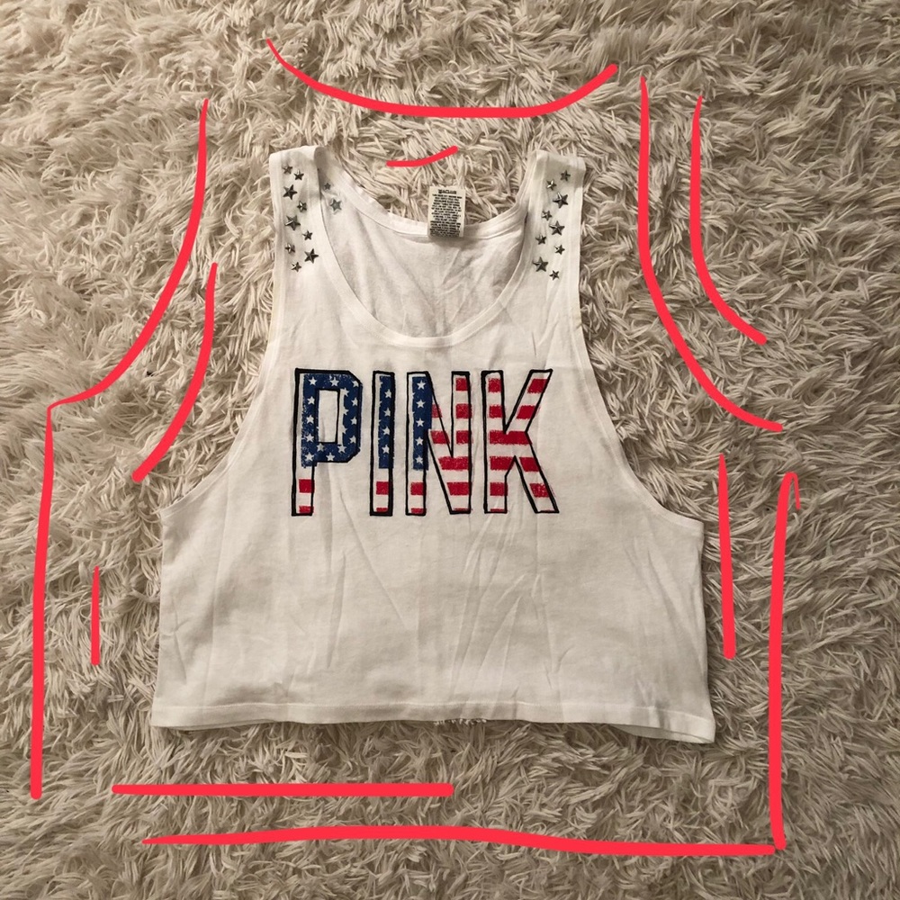 PINK American Flag Tank